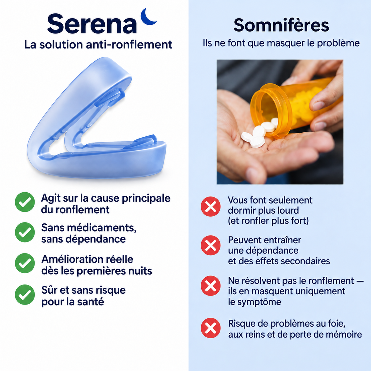 Embout buccal anti-ronflement Serena®