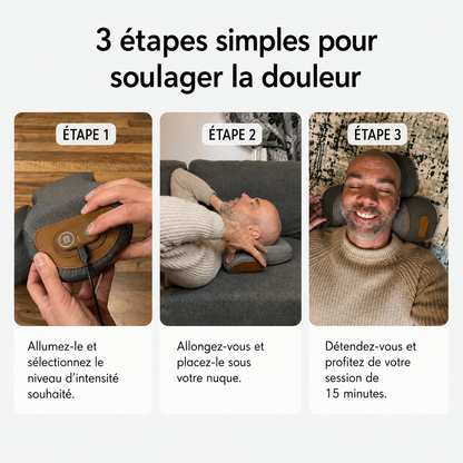 Soulagez vos douleurs cervicales, vos tensions à la nuque et vos maux de tête sans médicament – en seulement 15 minutes par jour.