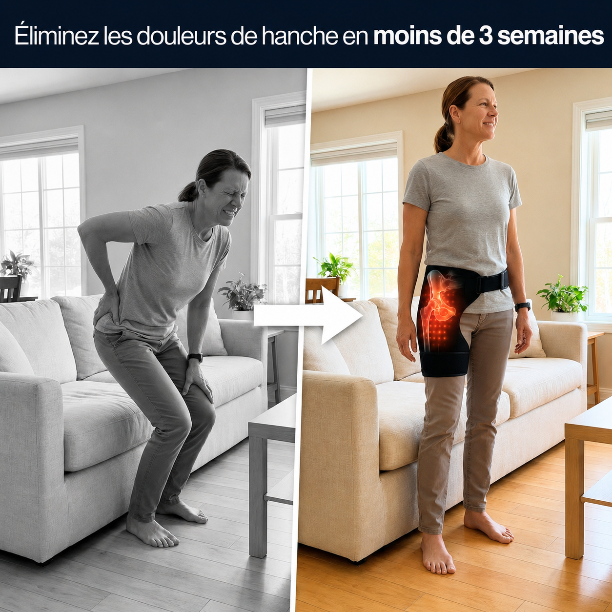 Ceinture thérapeutique 4-en-1 pour la hanche