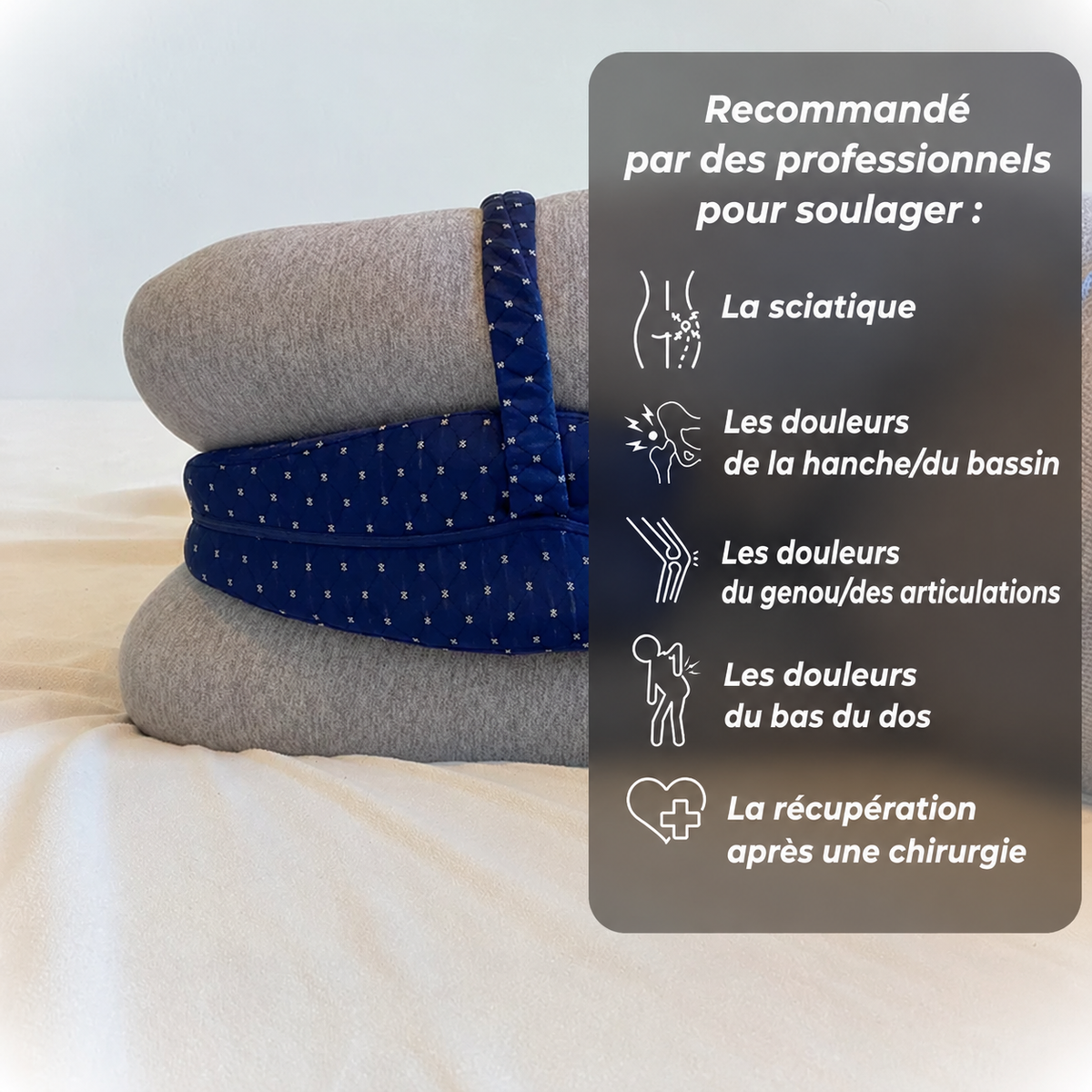 Coussin d'Alignement Genoux - Mousse 4D Respirante